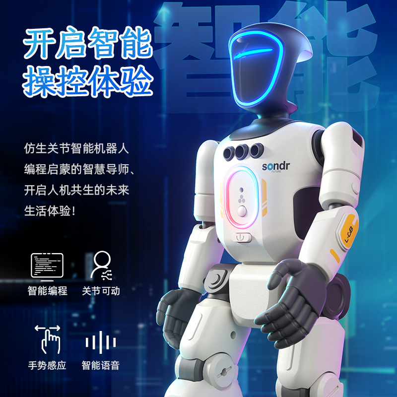 YDJ新款仿真关节智能编程机器人可录音互动唱歌跳舞电动玩具男孩