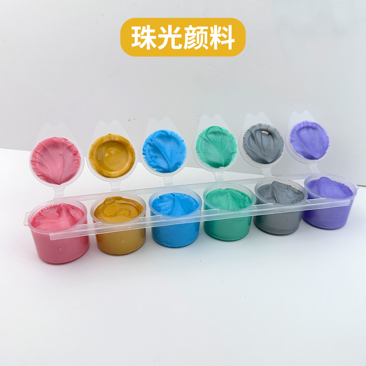 Cross-border 6-piece 15ml pearlescent glittering fluorescent macaron gouache watercolor painting paint Plaster doll paint Application Scenario
