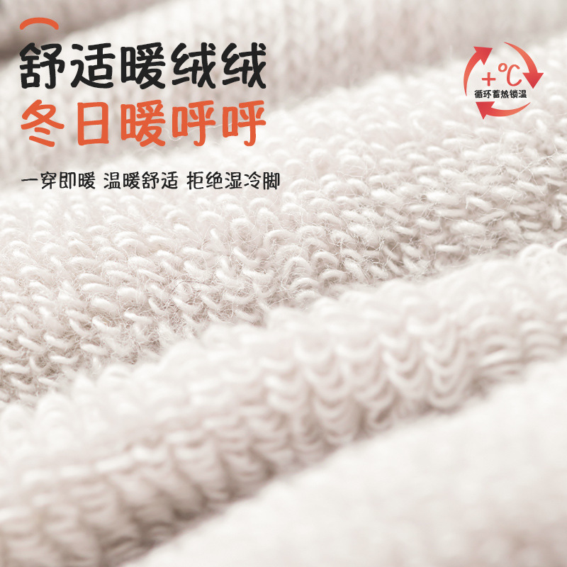 Baby socks, thickened and warm for autumn and winter, floor socks for babies, 0-1 year old, loop cartoon mid-calf socks for infants and toddlers, new birth socks details Picture