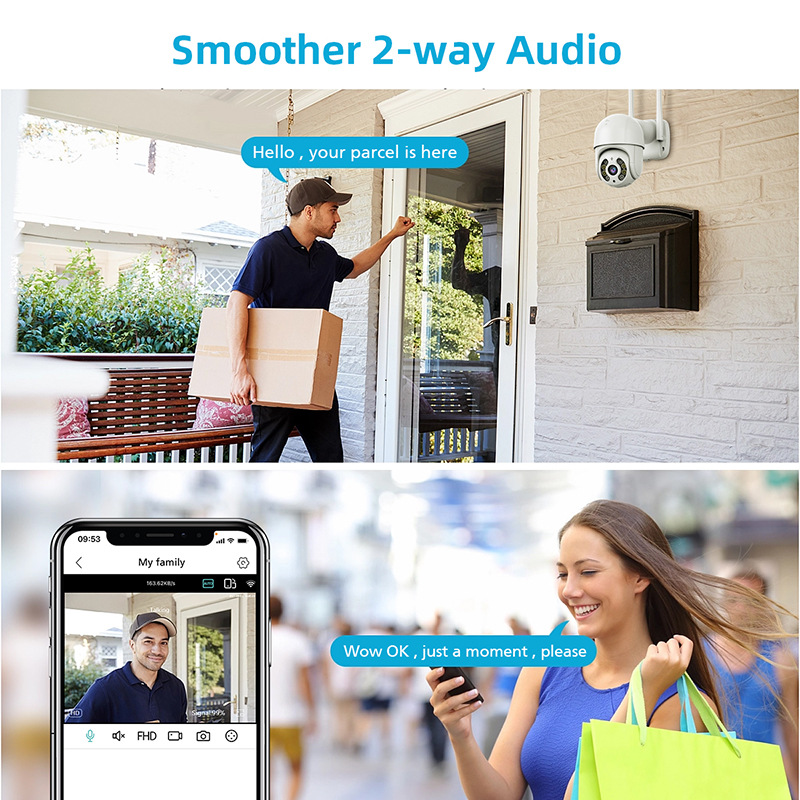 Xiongmai 1-inch home monitor mobile phone remote outdoor 5MP high-definition wireless WIFI full-color intercom camera Application Scenario