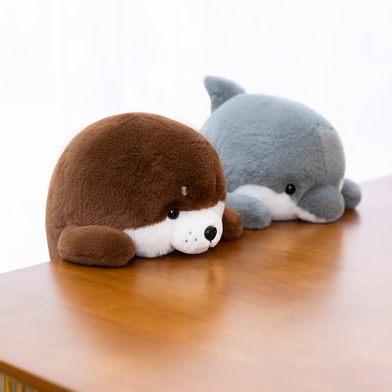 Wholesale of new cute dolphin shark, adorable ocean series plush sea lion figurines, healing dolls and birthday gifts Application Scenario