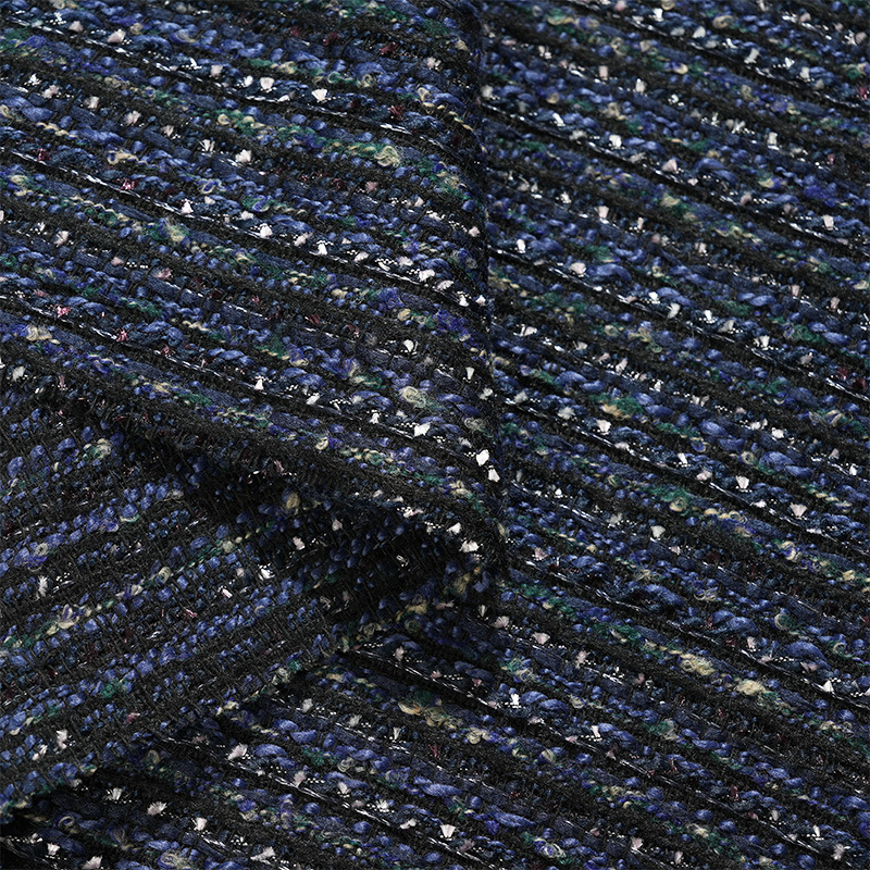 Mokashi textile's striped fabric for coats, skirts, shoes, hats, bags and other autumn and winter fashion small incense box fabrics details Picture