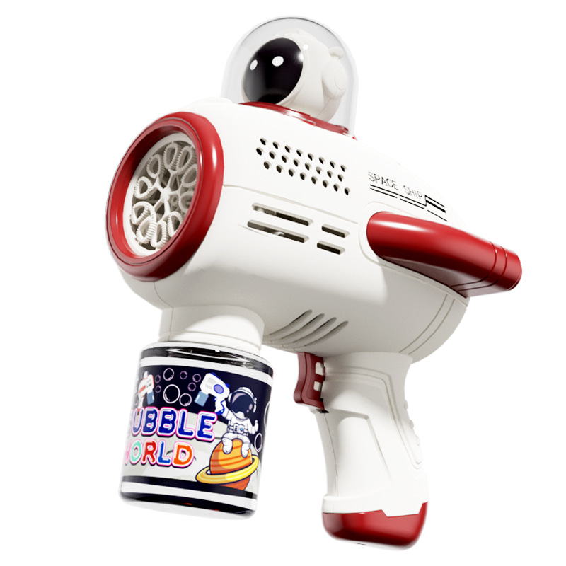 Street stall wholesale bubble machine, space astronaut, fully automatic Gatling electric bubble blowing gun, holding children's toys Item Picture