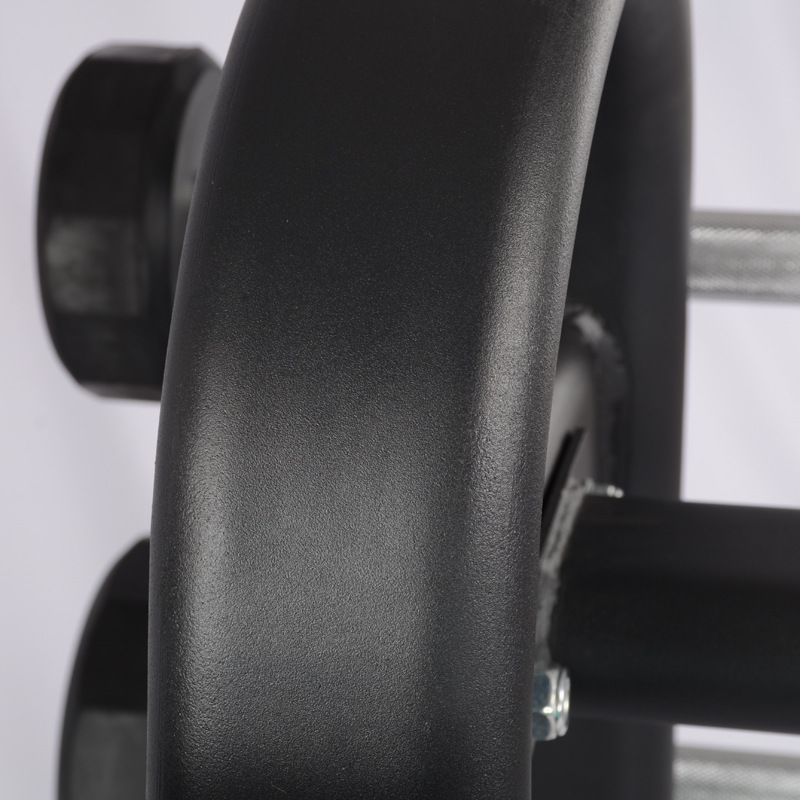 Fixed barbell gym, men's fitness, commercial weightlifting barbell rack, home squat curved bar, rubber-coated barbell set Item Picture