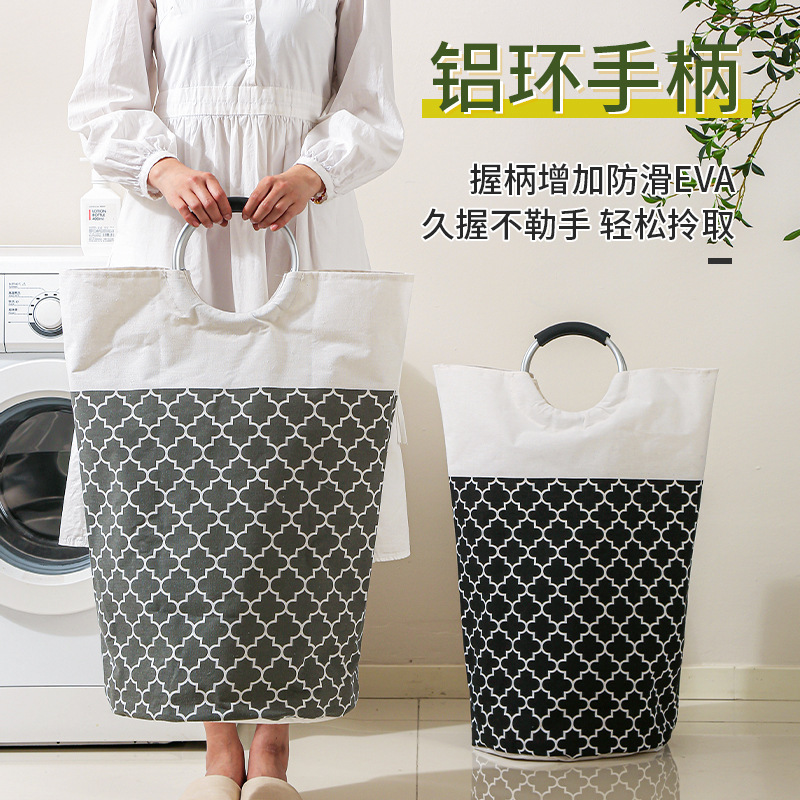 跨境布艺收纳筐家用大容量脏衣篮浴室可折叠装衣服衣物收纳篓批发