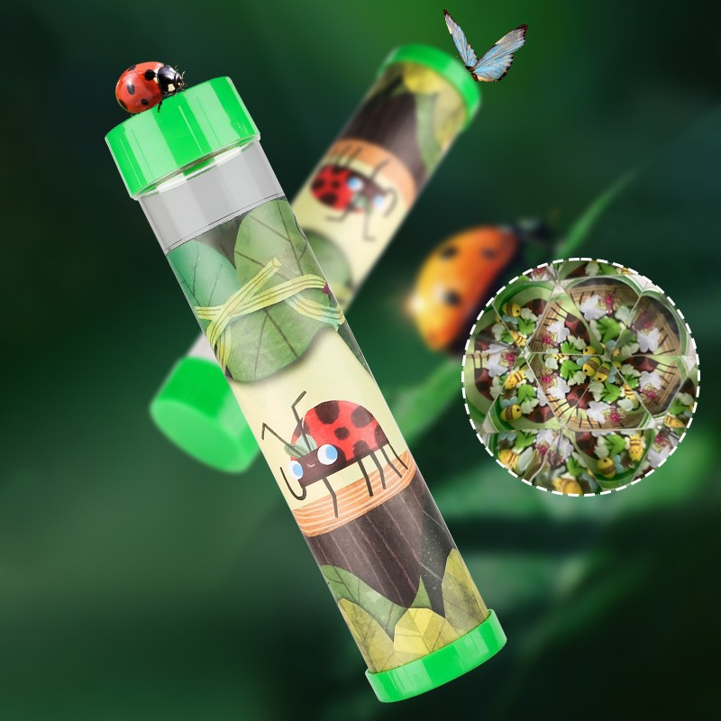 Children's educational and educational toys, large rotating map kaleidoscope, magical and ever-changing interior view paper kaleidoscope details Picture