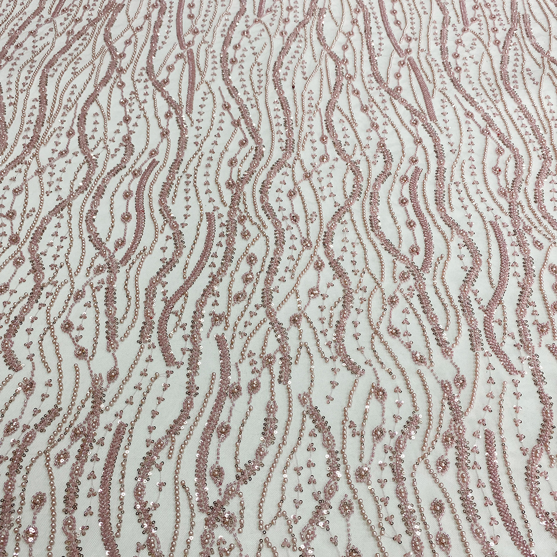 New style of European, American, African and Middle Eastern mesh fabric embroidery bead tube embroidery embroidery African lace details Picture