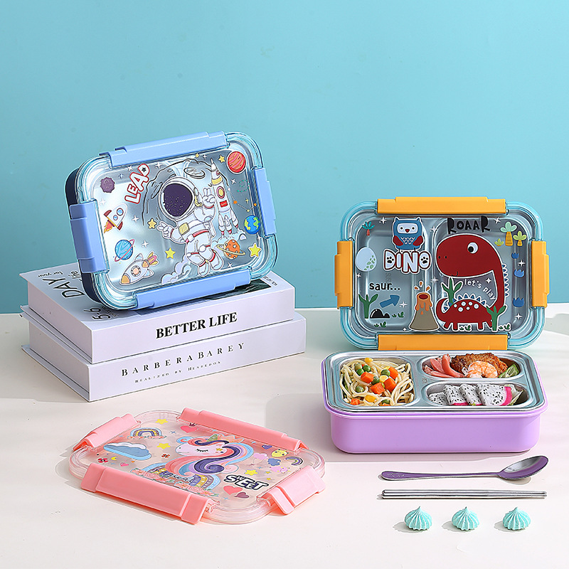 Student lunch boxes, stainless steel insulated lunch boxes, special compartments for delivering meals, sealed lunch boxes for office workers details Picture