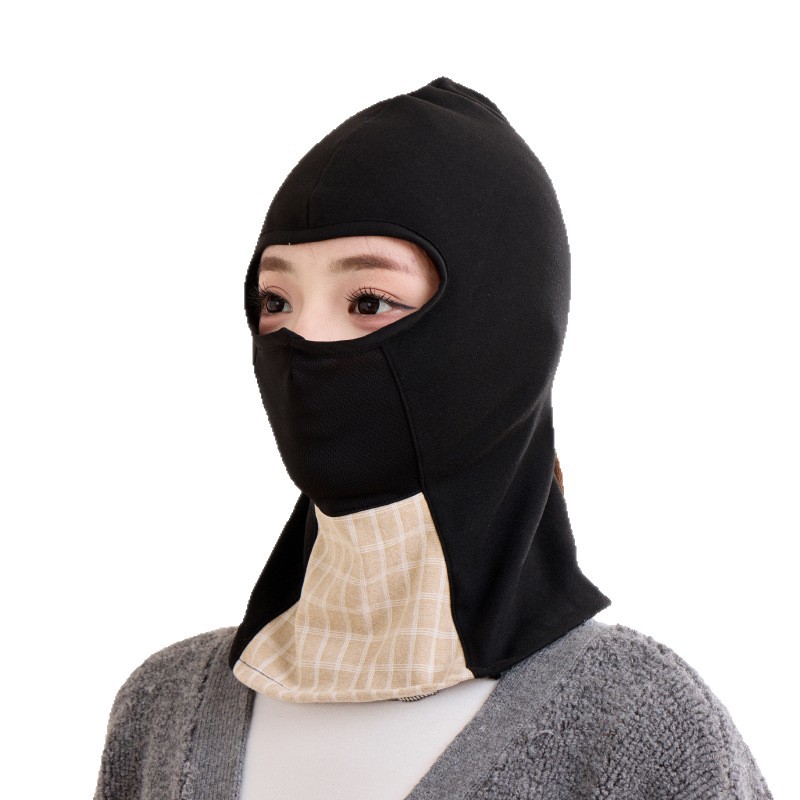 头套摩托车骑行男头盔防寒保暖滑雪冬季全脸冬天面具防风帽子面罩白底实物图