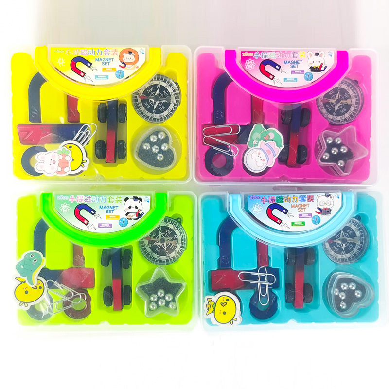 Primary school student 2800 Portable magnetic power set Compass Fun Magnetic levitation Magnet Magnet Magnet Science Experiment play Application Scenario