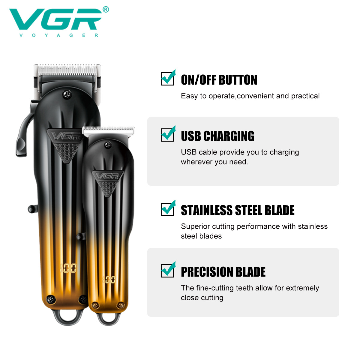 وصالون الحلاقة الكهربائي في محل الحلاقة الذكي "VGR646" الجديد عبر الحدود details Picture