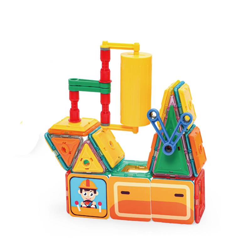 Versatile magnetic sheet disassembly and assembly engineering vehicle, children's assembly excavator, bulldozer, toy building blocks, DIY versatile machine Application Scenario