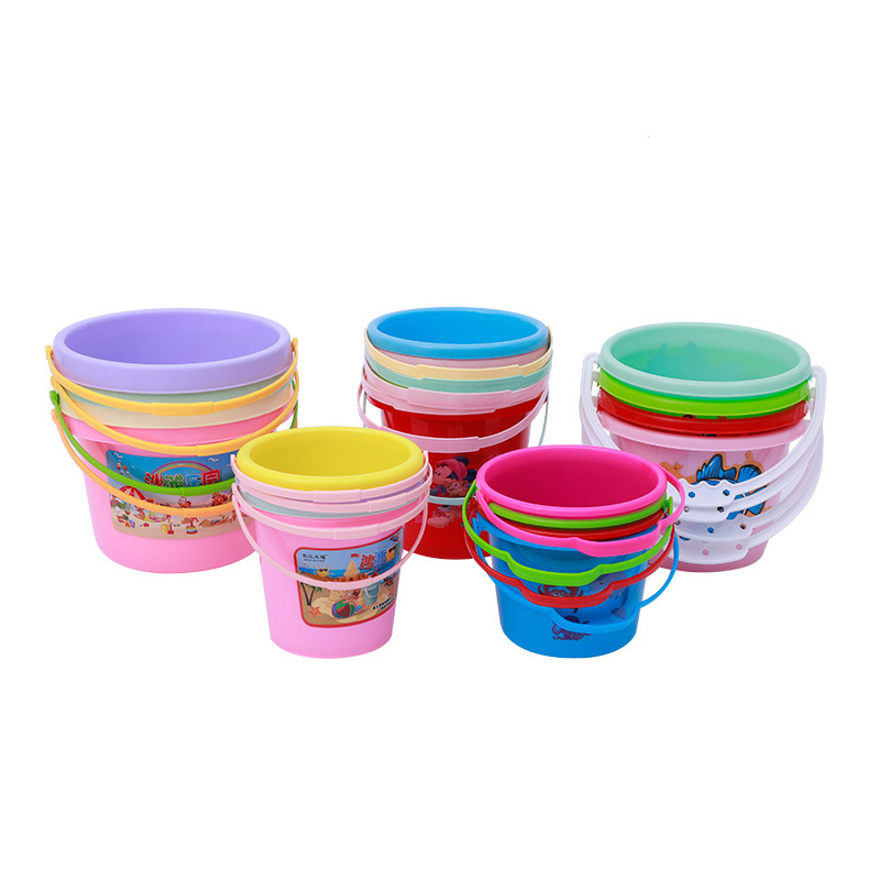 Children's beach toys of various sizes, plastic buckets, tools for babies to play with water, sand and snow, setting up stalls, fishing buckets, sand digging Item Picture