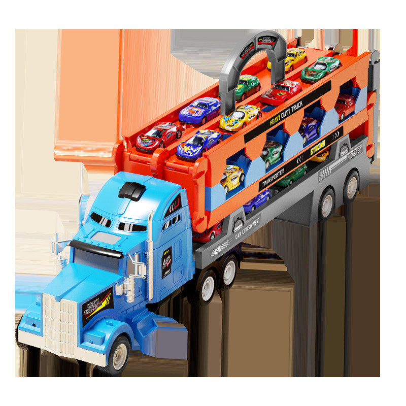 Cross-border deformation ejection large truck, container truck, toy folding double-track alloy vehicle, large inertial storage, gift Item Picture