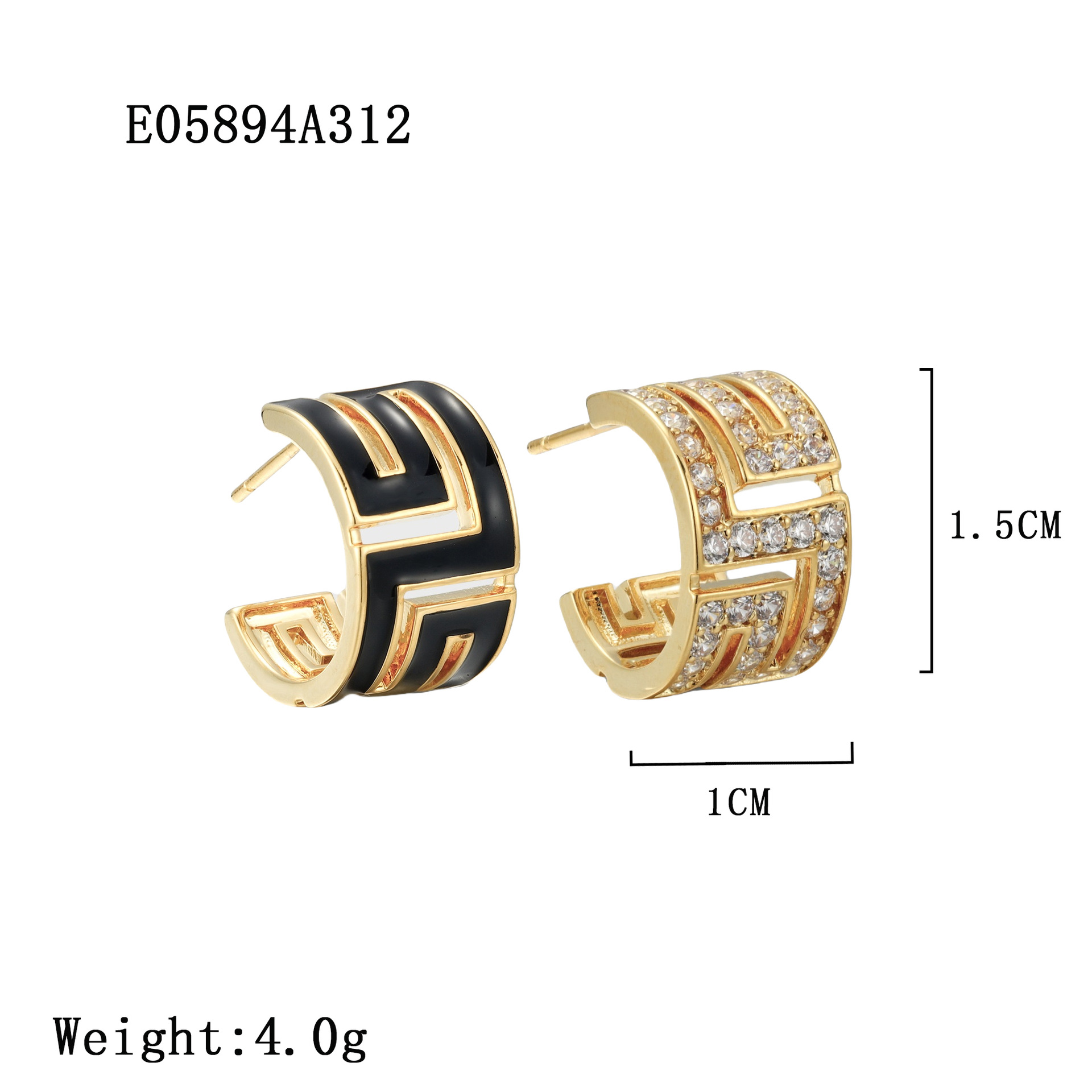 设计师新款个性小香风耳饰左右不对称925银针耳钉网红爆款耳环白底实物图