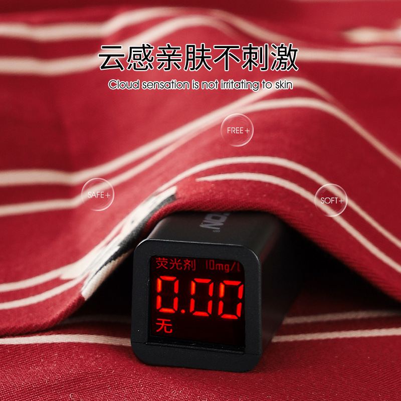 Newlyweds, wedding zodiac year, bright red couple pajamas for women, spring and autumn pure cotton for the bride and groom, festive men's home wear Specification image