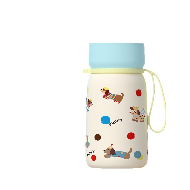 Puppy Travel 316 stainless steel insulated cup, cute student and children portable cartoon high appearance level girls' water cup Item Picture