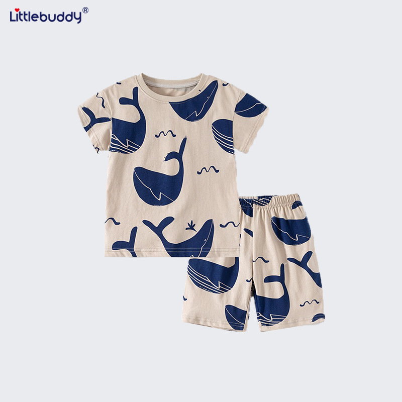 Cross-border exclusive children's short-sleeved sets, pure cotton boys' T-shirts, baby summer children's clothing, girls' shorts, baby clothes Application Scenario