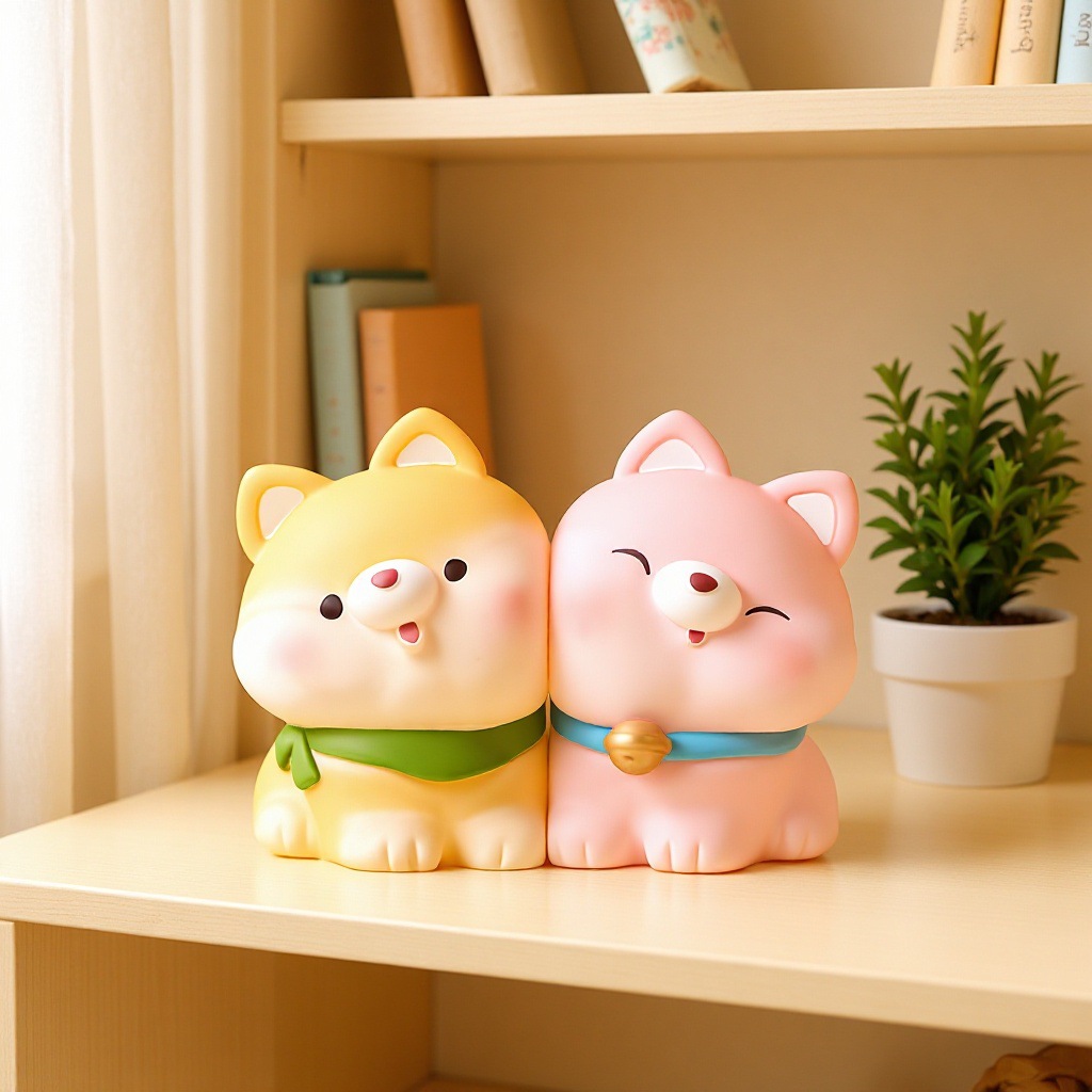 New style of stickers and hugs night light home decoration item, cartoon cute piggy and puppy night light