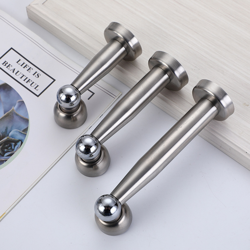 Extended stainless steel door suction force strong magnetic no-drilling anti-collision device, thickened windproof door suction cup for home bedrooms Specification image