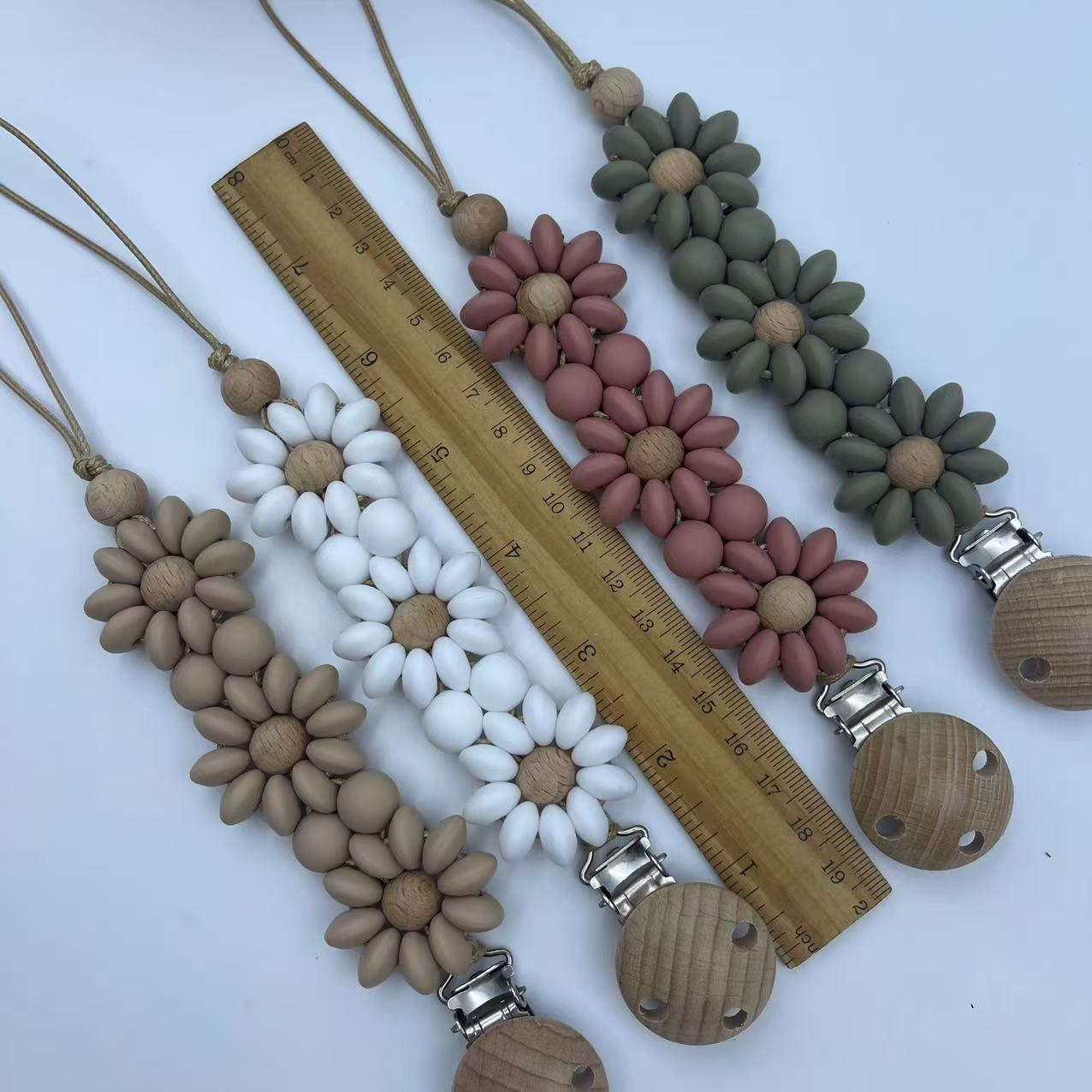 Abrazaderas de chupeta transfronterizas abrazaderas de chupeta de flor Etsy abrazaderas de chupeta individuales pacificador cadena anti-caída details Picture