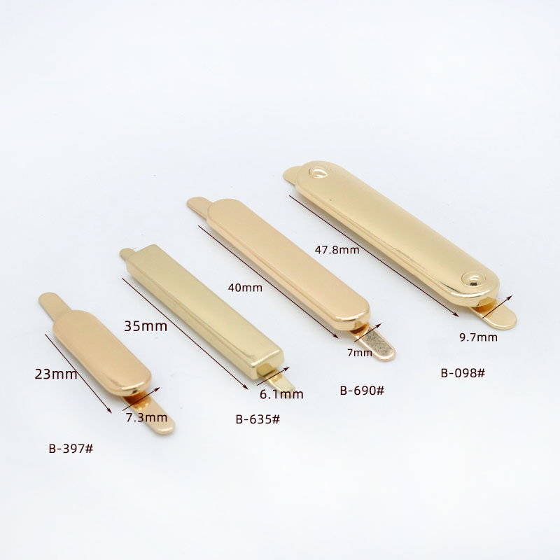 箱包长条标牌光面商标金属空白唛头现货批发