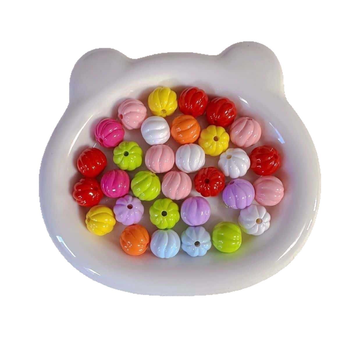 Acrylic baked paint, colored pumpkin beads, DIY mobile phone chain, keychain, bag, hanging accessory, material, loose beads, stringing beads Item Picture