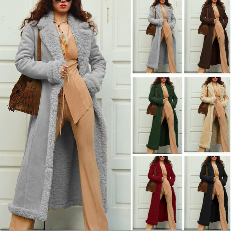 European and American cross-border 2025 autumn/winter thickened women's coat wish Amazon extended warm coat Large size anti-freezing cotton coat full figure