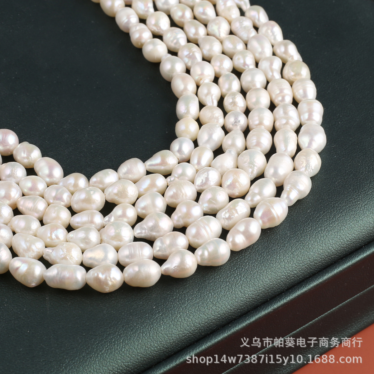 Wholesale of natural freshwater pearl teardrop-shaped Baroque DIY jewelry, handcrafted jewelry necklaces details Picture