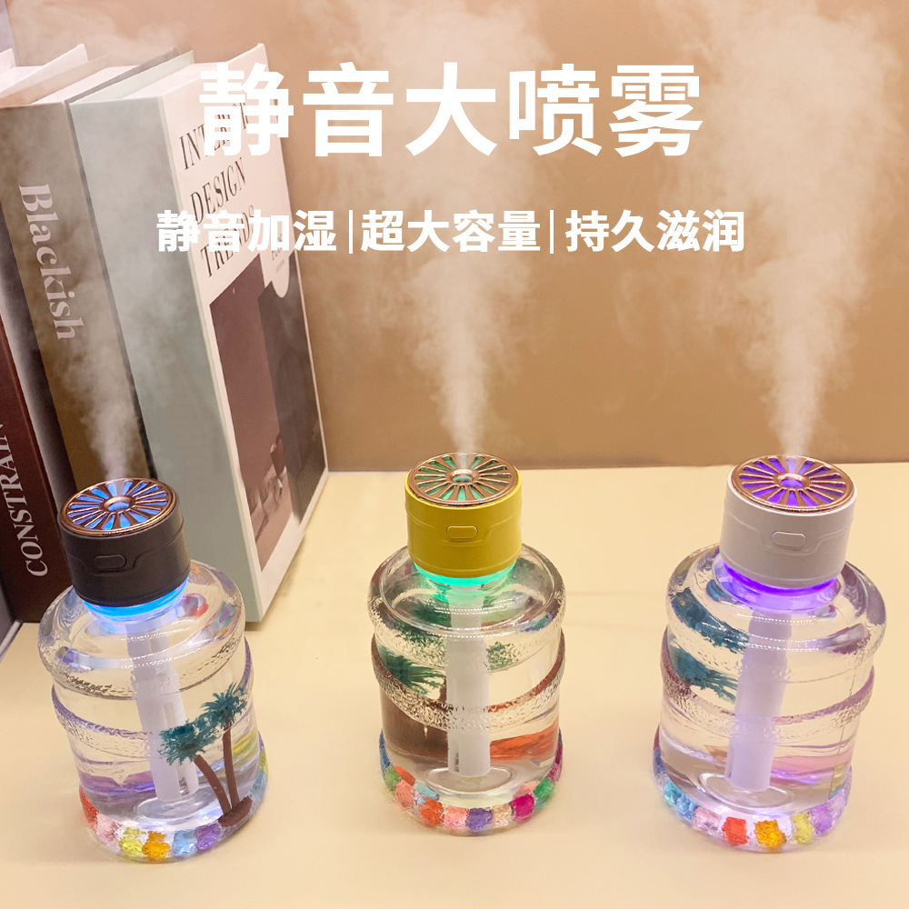 无雾加湿器蓝牙音响助眠白噪音播放器车载香薰150ml加湿器