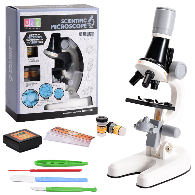 1200x children's mini microscope, high-definition and high-magnification scientific and educational experimental supplies, children's microscope
