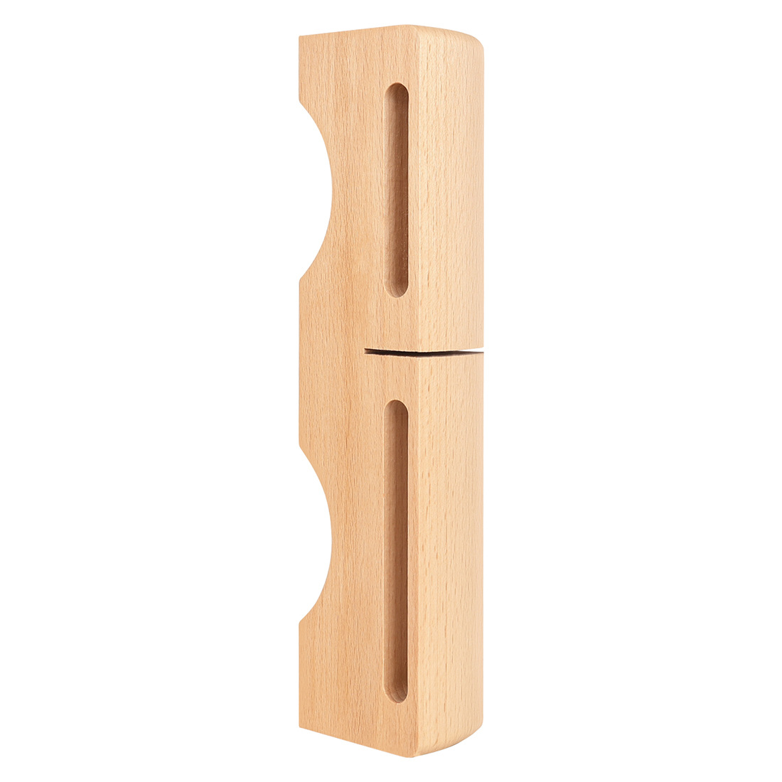 Cross-border high and low pitched bangzi solid wood opera square bangzi percussion instrument performance accompaniment double-tone bangzi double-sound tube Specification image