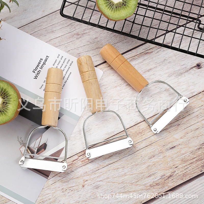 Wooden handle peeler, stainless steel knife, fruit peeler, potato and apple peeler, peeling knife, household old-fashioned peeler