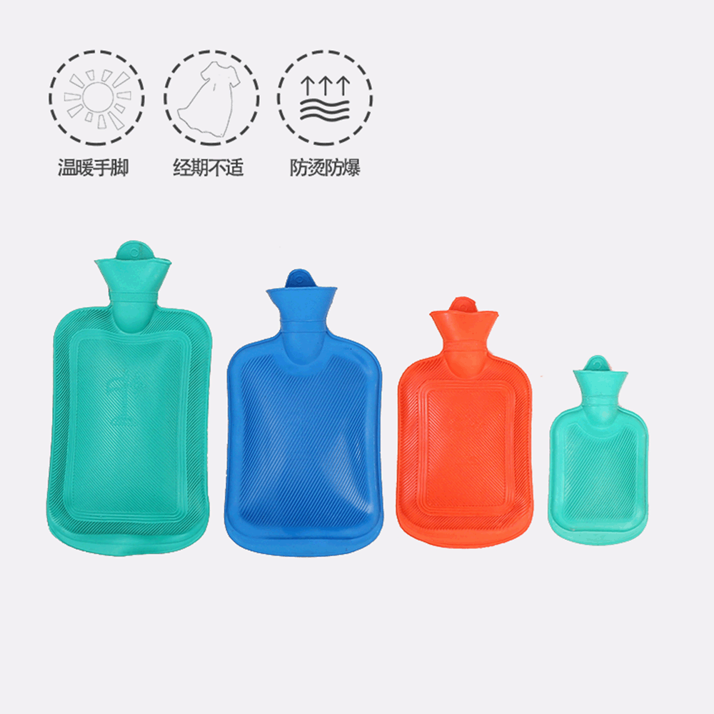 Rubber water-filled hot water bag, water-filled warm water bag, flannel cover, hand warmer, hand warmer, water-filled hand warmer in stock details Picture