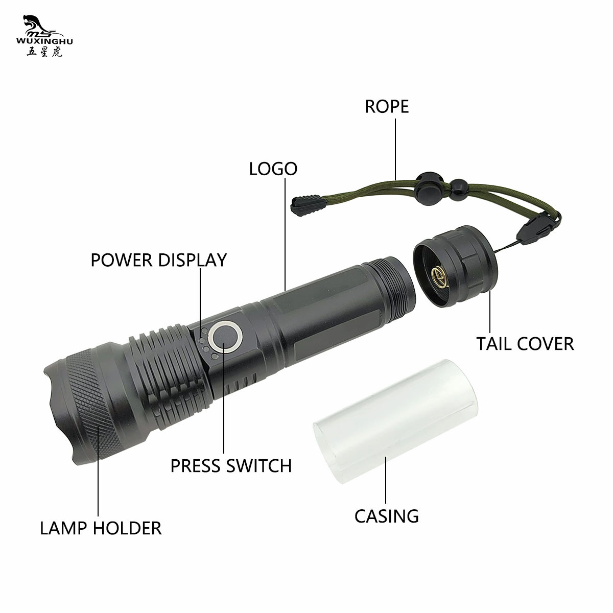 手电筒/跨境新款强光手电/玩具电筒/户外登山手电筒/手电筒照明灯细节图