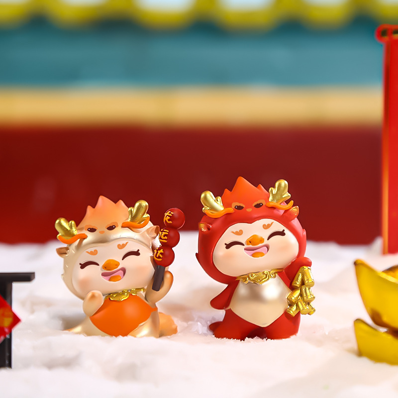 Spring Festival Dragon Year Auspicious Dragon Treasure New Year Flavor Creative Landing Large decorative items, New Year and Spring Festival gifts wholesale resin handicrafts Specification image