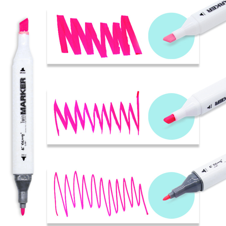 Yalong Cross-border 2023 Student Art Supplies 36-color Art Mark Color Double-pointed Mark Children's Set details Picture