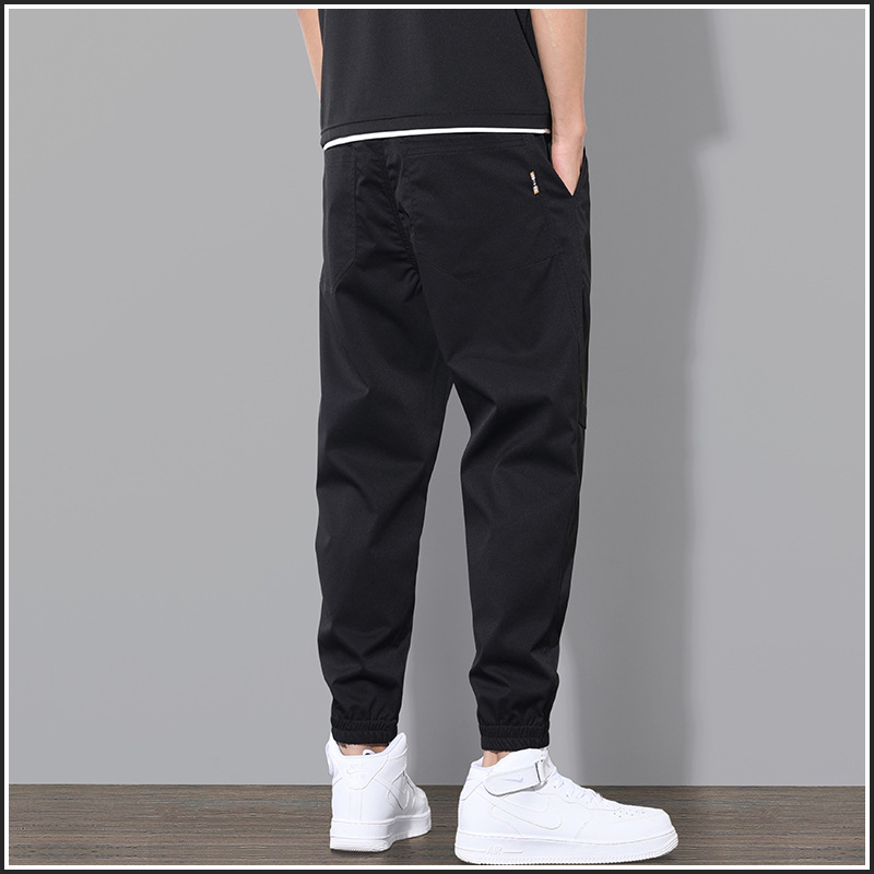 Summer 2021 workwear casual long pants, men's loose sport pants, trendy thin spring 9-inch tapered pants Application Scenario