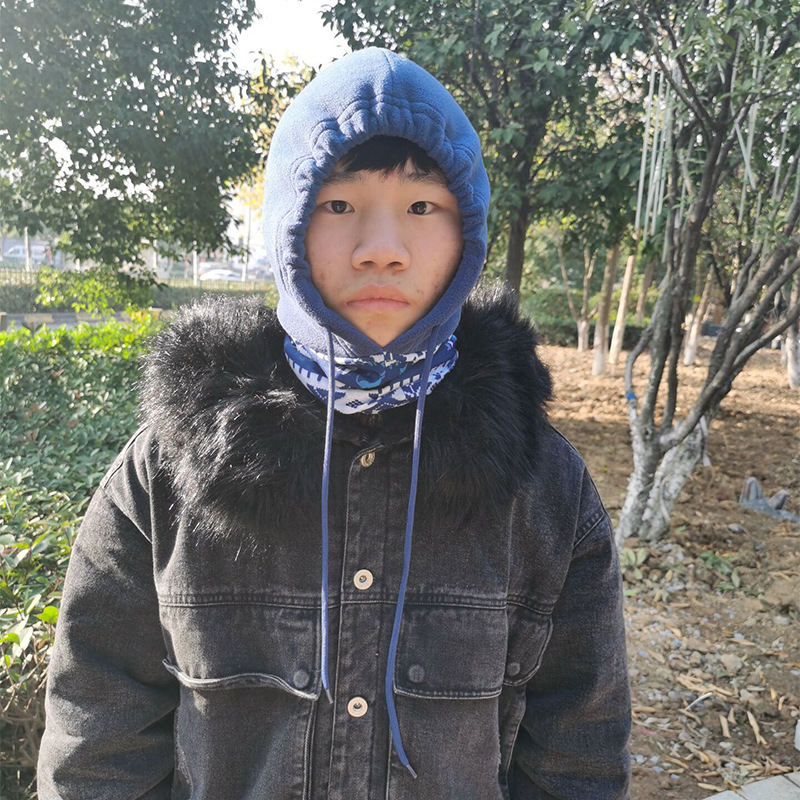 蓝色帽子人物防晒棒球帽草帽遮阳帽