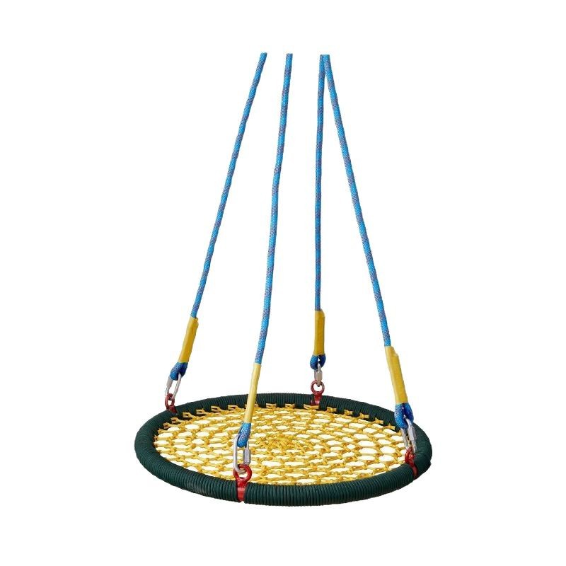 Multi-functional disc swing, outdoor household hanging swing, polyester children's non-binding hand round net rope hanging swing Item Picture