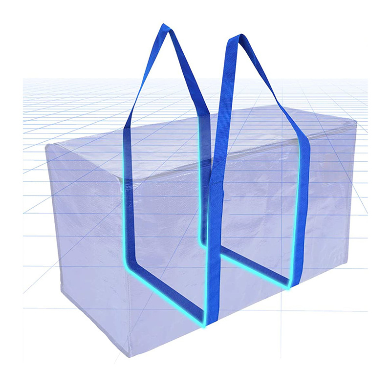 亚马逊热卖PE搬家袋超大加厚编织袋重型储物手提行李收纳袋包包产品图