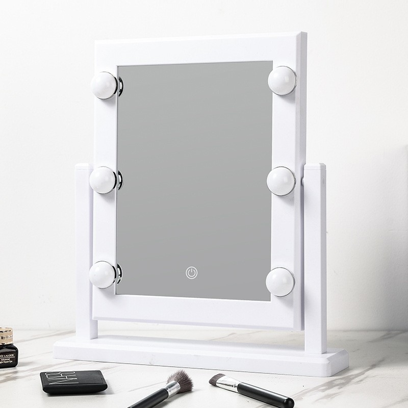 Manufacturer's in-stock desktop Hollywood LED makeup mirror, three-tone light fill light beauty mirror, bedroom dressing mirror Application Scenario