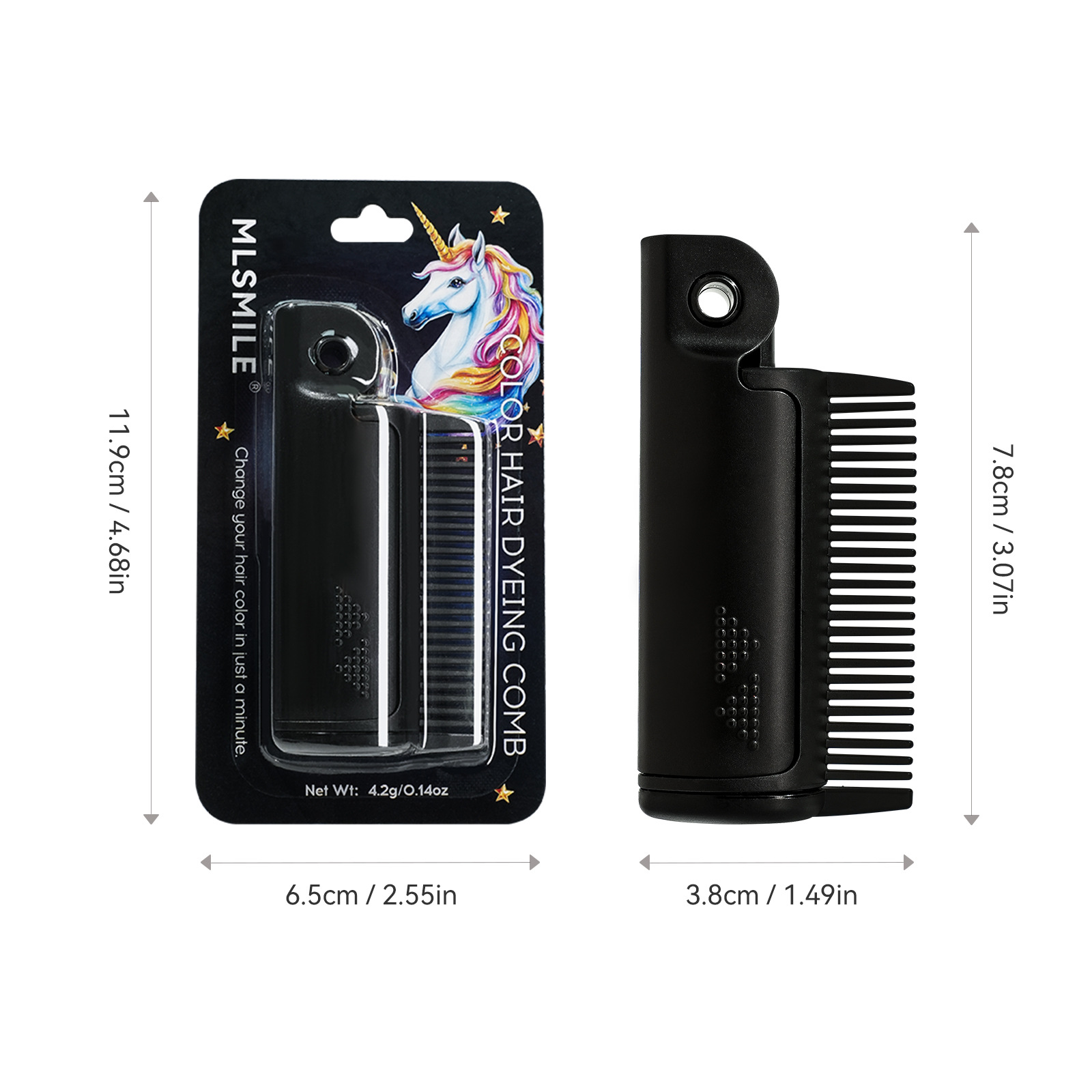 Cross-Border 12-Color Foldable Hair Dye Comb, Amazon Bestseller, Dazzling Colorful Children's Hair Picking And Dyeing Stick, Hair Dye Pen Item Picture