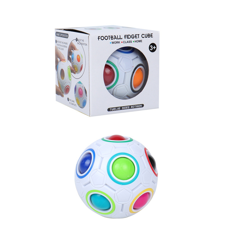 Magic Rainbow Ball Rubik's Cube 12-hole Stress-relieving Intelligence Toy Press Fun Magic Ball Children's Activity gift wholesale Item Picture