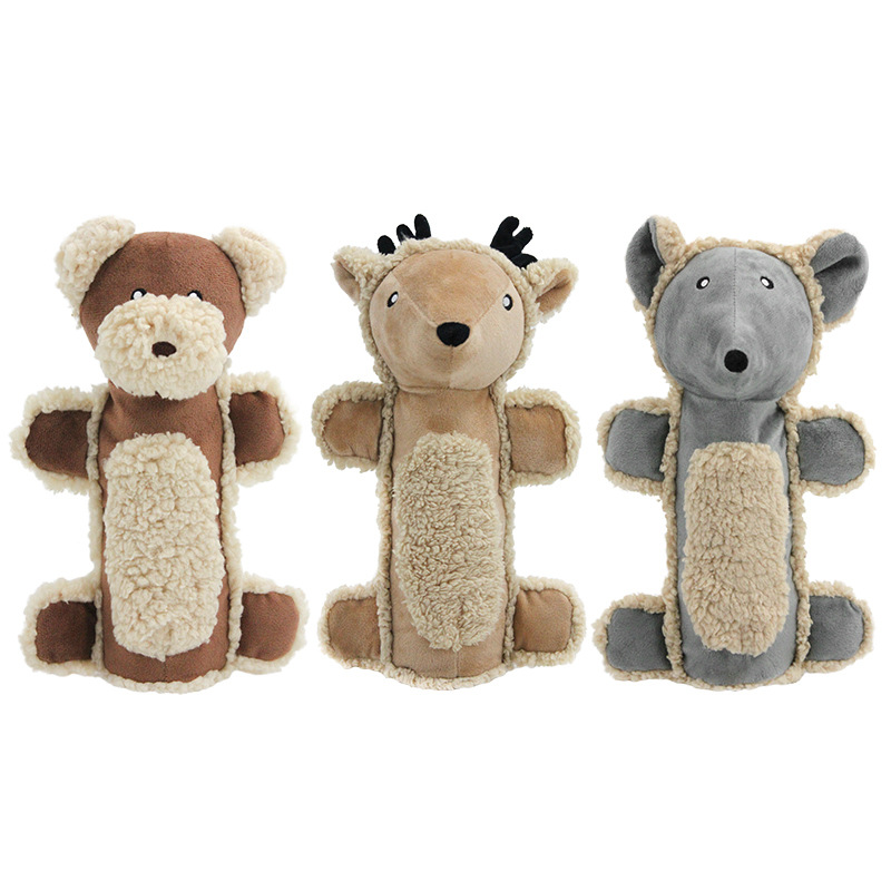 Pet training interactive plush vocal toys for dogs and cats to relieve boredom, stress and vent anger, tooth-cleaning and elk doll products Item Picture