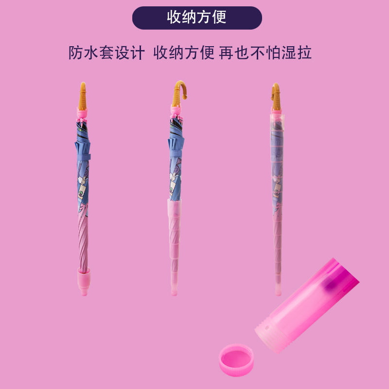 Cartoon children's umbrellas, sun protection umbrellas, black rubber children's umbrellas, straight-pole automatic umbrellas, safety anti-child trapping umbrellas, advertising umbrellas Specification image