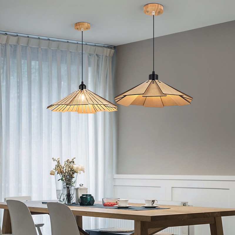 Restaurant chandelier, Chinese retro art, homestay, wabi-sabi style, bedroom, study, creative and personalized wooden tea room, bar counter, lighting fixtures Specification image