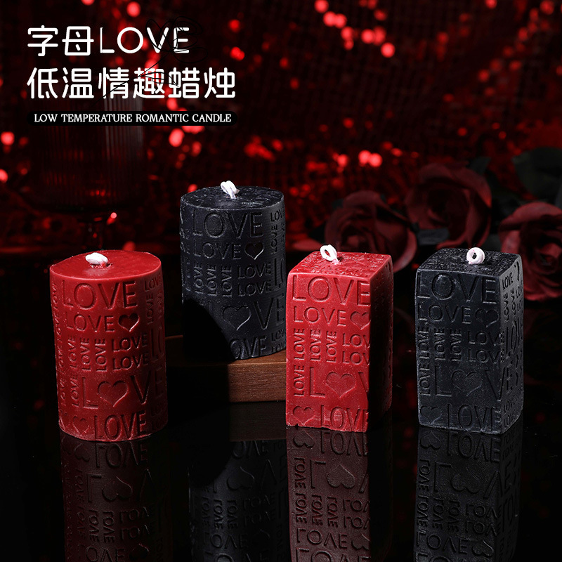 INS风42度低温创意小众字母LOVE蜡烛居家摆件婚礼赠礼创意蜡烛