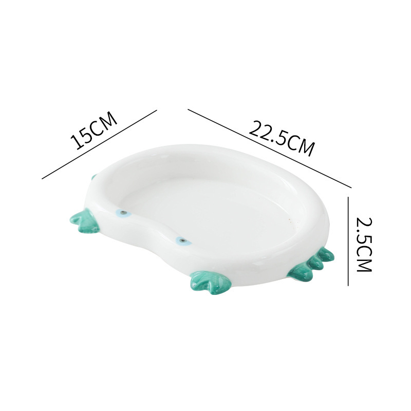 Cat bowl, ceramic pet bowl, cat food bowl, high appearance level, rice bowl, anti-knock cat drinking bowl, large-mouthed dog bowl, food bowl details Picture