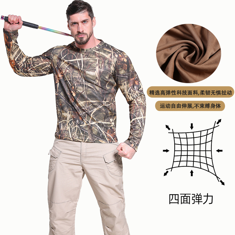 Yitu Tactical Tight-fitting Suit for outdoor sports wear, durable and quick-drying, Ice Silk quick-drying T-shirt top, long-sleeved T-shirt, breathable and quick-drying Specification image